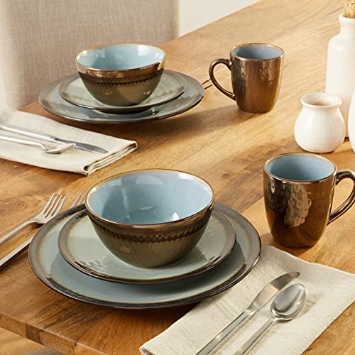 Mikasa Anastasia Blue Dinnerware Set for 4