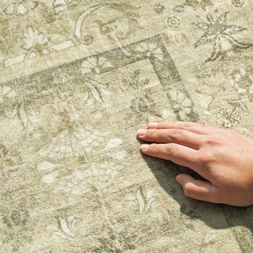 jinchan Tapete Runner 2x5 con Diseño Floral Vintage Lavable miniatura 6