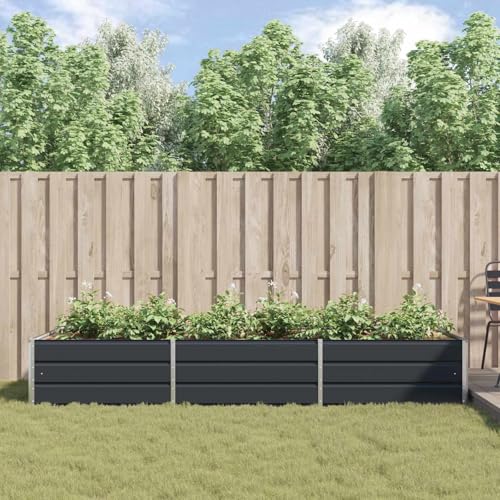 Jardinière anthracite extérieure résistante au gel 290 cm - 5