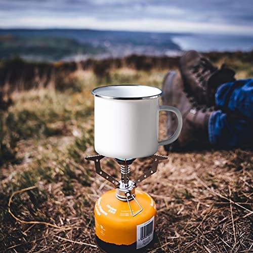 Cutiset 12 Ounce Handmade Enamel Mug,Plain White Mugs,Enamel Camping Mug Set,Diy Cups For Tea, Coffee And Hot Chocolate, Set Of 6 #TOP4