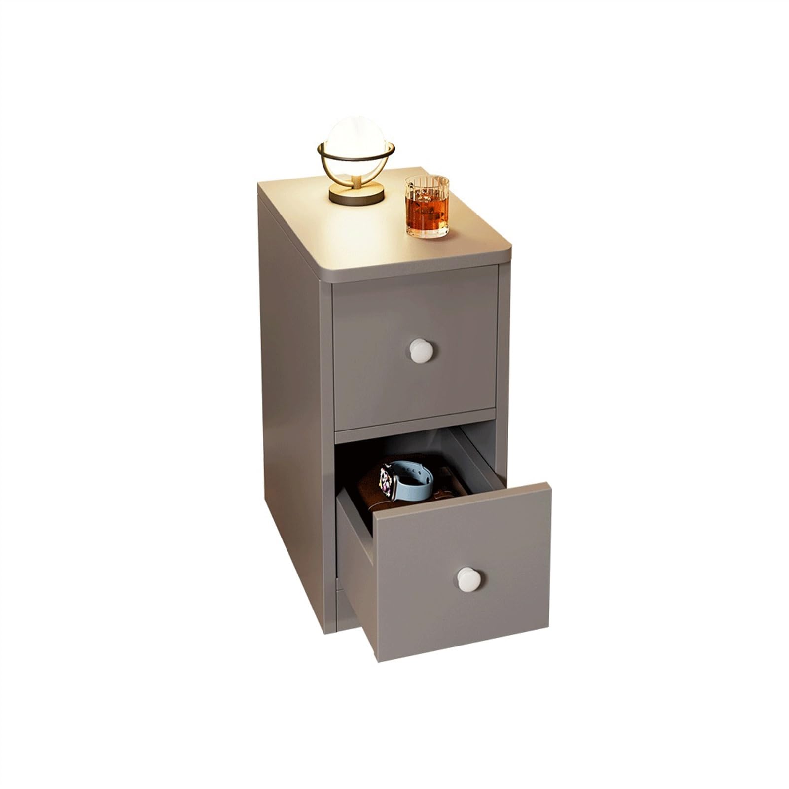 Table de chevet en bois massif gris : sublimez votre rituel du soir