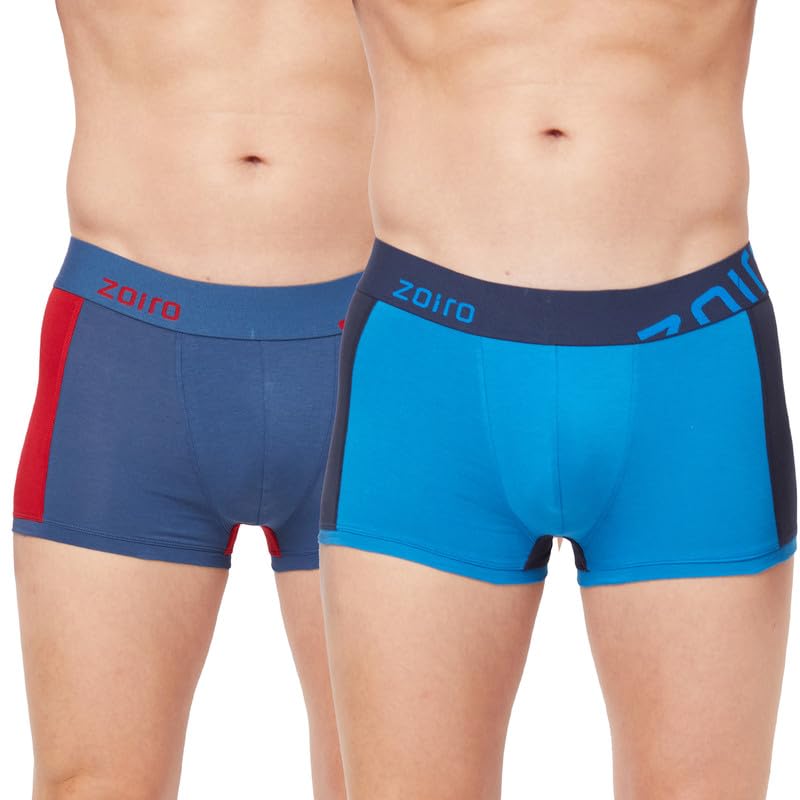 Image of Zoiro Men's Soft Cotton Blend Solid Trend Trunk (Pack of 2) |Colours May Vary