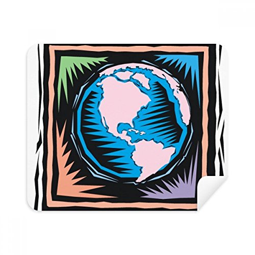 Nettoyant pour écran efficace tissu daim gravure Mexicain Blue Earth 2 pcs