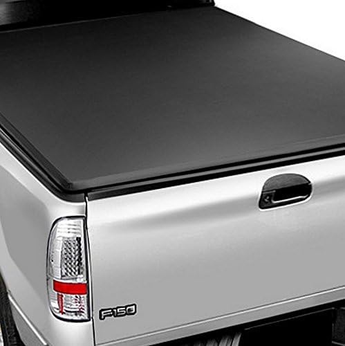 Locking Roll-Up Tonneau Cover Heavy Duty Vinyl Truck Bed Cover Clamp-On Design Secure Cargo Protector Soft Fold Style Compatible with 2009-2018 Ram 1500 5.7 Ft Short Bed