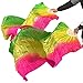 BOEYAA Simulazione di seta ventaglio di danza del ventre di colore sfumato ventilatore di danza orientale in raso costume da ballo (1 paio, 1,5 m)