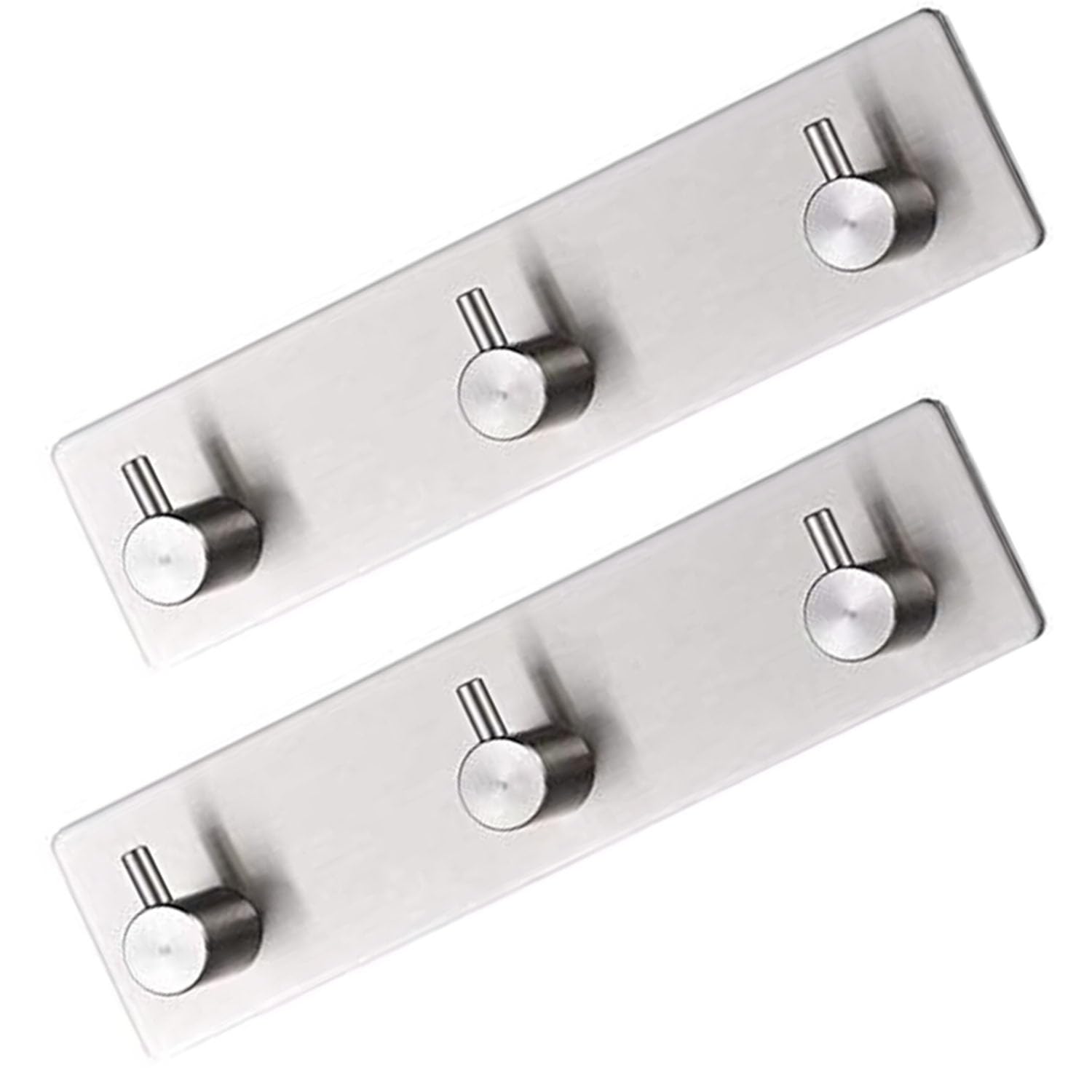 DORMICO Self Adhesive Hook, Stainless Steel Adhesive Coat Hooks Wall Door Hooks Home Bath Towel Hooks Waterproof Sticky Hooks for Kitchen Bathroom Toilet (Silver 3 Hook, Pack of 2) (B0CYLVVFV2) Amazon Price History, Amazon Price Tracker