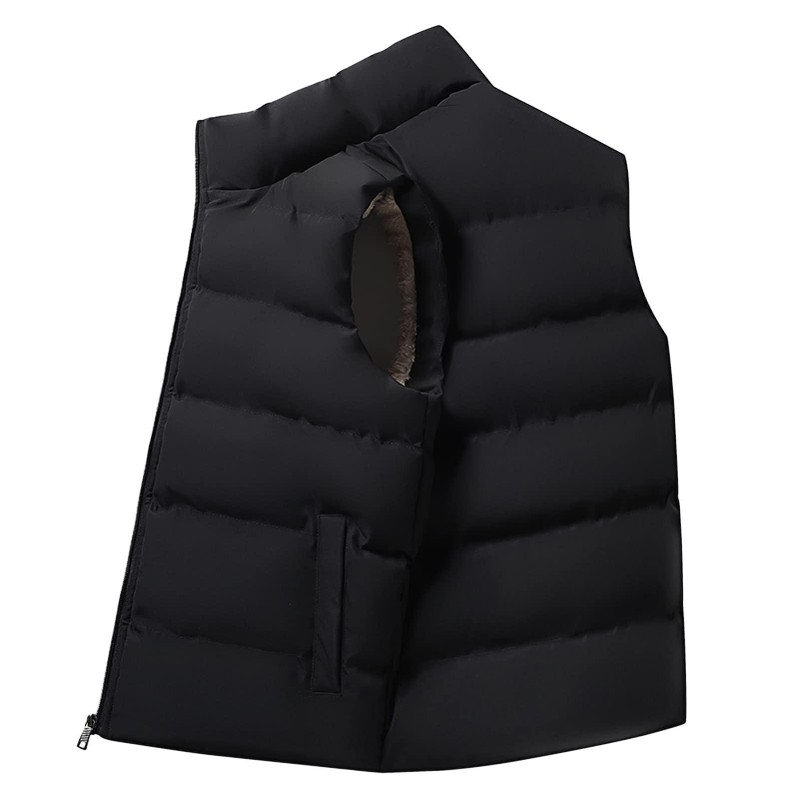 Giacca College Uomo Chaleco Casual Soporte Cremallera Cuello Sin Mangas Bolsillo Chaleco Para Hombre Abrigos Y Chaquetas Para Hombre De Felpa SóLida Giacche Di Pile Giacca Pioggia Uomo