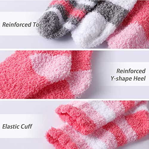 Image of Clothirily Fuzzy Socks for Women, Fluffy Socks Womens, Soft Cozy Slipper Sock for Women, Womens Winter Warm Sleeping Sock