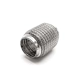 Tresse Flexible Échappement Inox 304 – Universel Toutes Voitures – Manchon Soufflet Anti Vibration Raccord Pot Silencieux 63 * 100mm 2.5