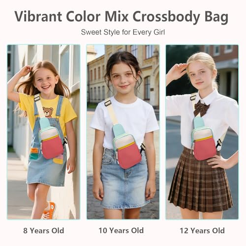 Image of Birthday Gifts for 8 9 10 11 12 Year Old Teens Girls Kids, Fanny Pack Crossbody Bag Sling Belt Bags Purse, Dorm Travel Essentials for Girls Fashion, Preppy Tween Teen Girl Gift Trendy Stuff