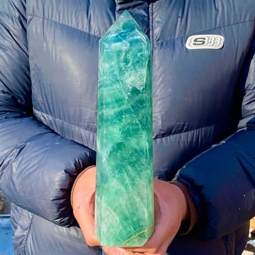 Obélisque en fluorite naturelle : le cadeau idéal en cristal de 400g