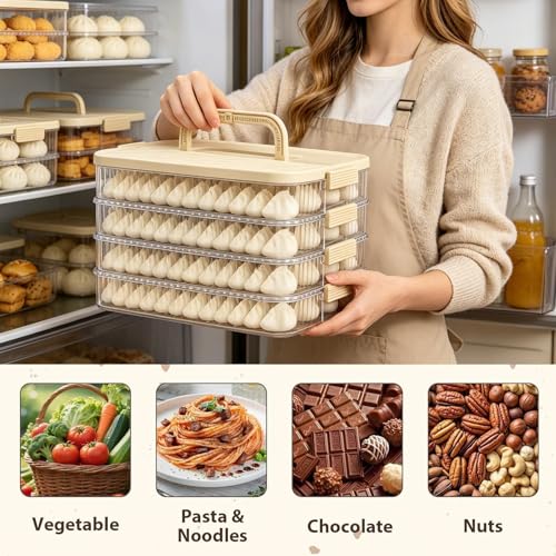 Contenedor de alimentos apilable Generisch de 4 niveles con asa para viaje 5