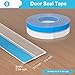 Greymond Thickened Weather Stripping Door Seal, Alien Seal for Frame and Gaps Draft Stopper,Glass Shower Door Sweep, Clear, 20 Feet x 1 Inch x 0.08 Inch