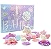 Price comparison product image KreativeKraft Unicorn Bath Bomb Surprises Gift Set includes 24 Scented Cosmetics Bath Bombs Confetti and Salts | Fragrance Pamper Present Idea For Girls | Kids Bathbomb Set With Ball Heart Cube
