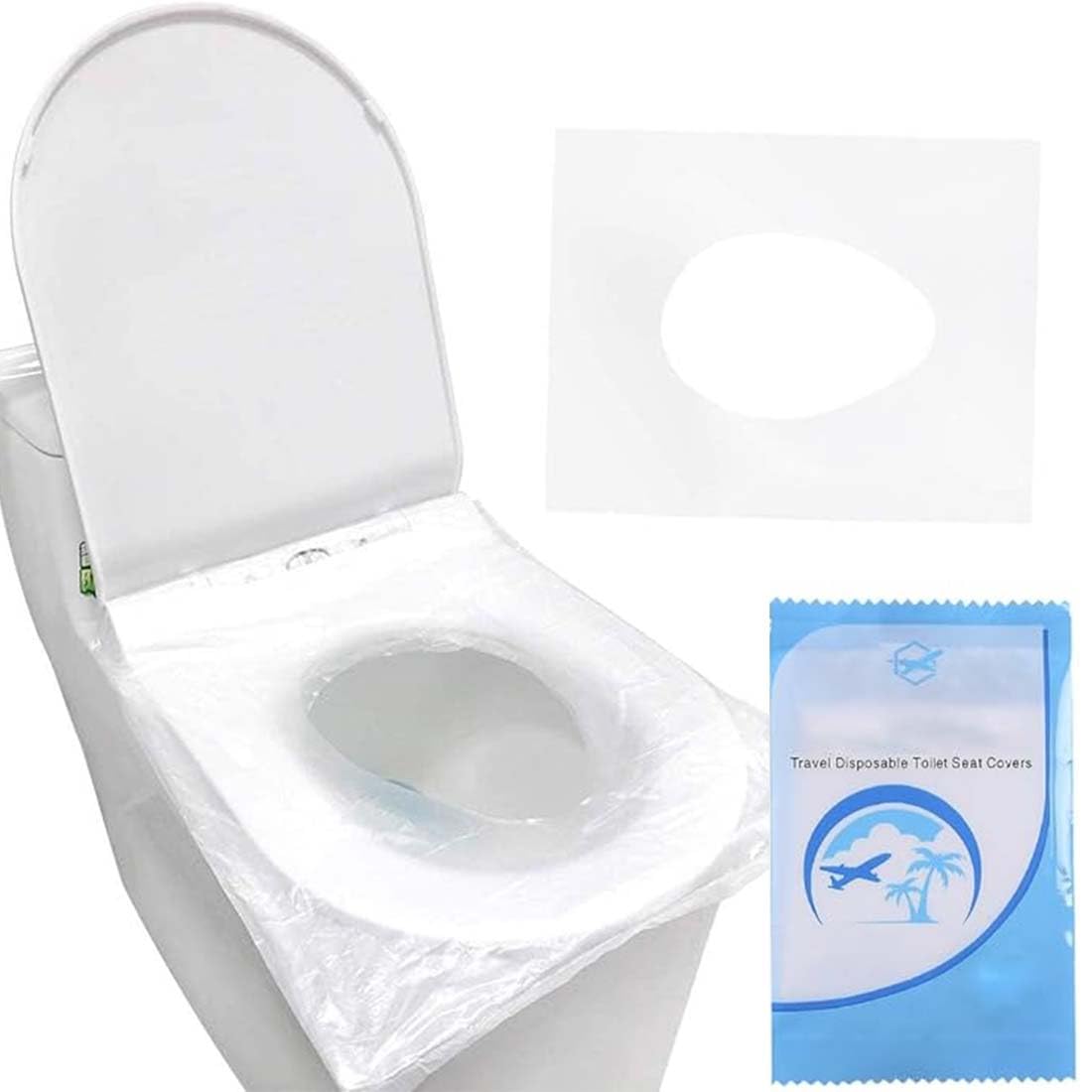 Copri Water USA e Getta 50 PZ Copertura Igienica Monouso per WC Viaggio per Bambini Donne Incinta Campeggio