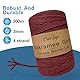 OurTop Premium Makramee Garn Burgunder, 3mm x 300m Macrame Cord Makramee Schnur Makramee Kordel, Garn für DIY Handwerk, Weben Dekoration, Hängepflanze Pflanze Aufhänger