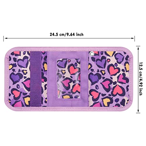 Leopard Kids Wallet For Girls, Wallet For Little Young Girls 4-6 4-8 5-7 6-8 8-10 9-12 Ages Cute Small Toddler Wallet With Lanyard Gift, Heart Purple #TOP3