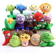 Plants Plush Toys Stuffed Plushies Doll Figures Birthday Gift for Kids 14pcs Set