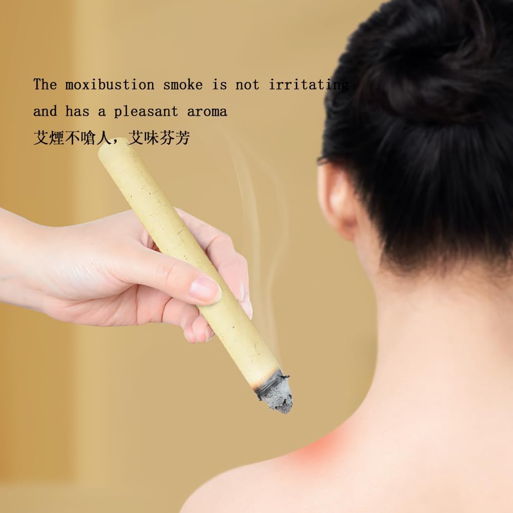 Moxa Sticks for Moxibustion, Pure Mugwort Wormwood Moxa Rolls, 10pcs/Pack