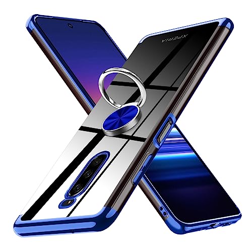 Xperia 1 P[X O NA ϏՌ 9150 SO-03L SOV40 Jo[  TPU y ^ Xgbvz[t ϖh~ 360°] ԍڃz_[ u[  2-Xp1-02-CP