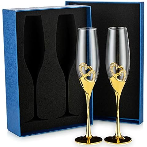 Sziqiqi Elegant Wedding Champagne Flutes Cover