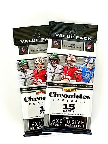 Niños, Home Improvement Panini Chronicles Football 2 paquetes de grasa para violonchelo (2) – 30 cartas de fútbol en total, busca tarjetas de novato de Brock Purdy y otras