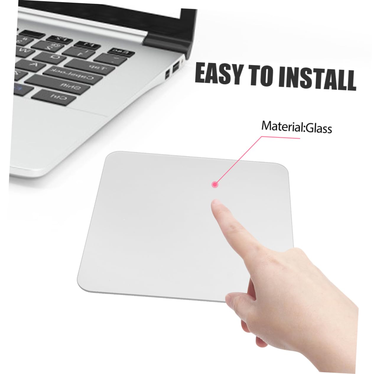 Mouse Pad in Vetro Trasparente per Scrivania, Gaming e Scuola