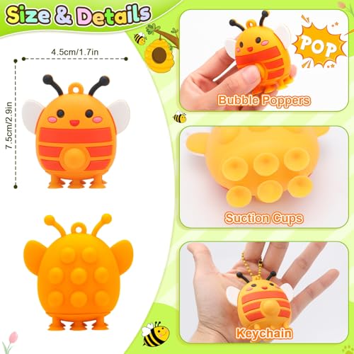 Party Favors for Kids - 24pcs 3D Animal Pop Fidget Toys Bulk for Goodie Bag Stuffers, Treasure Box Toys for Classroom, Pinata Stuffers Carnival Prizes, Bath Suction Toys for Toddlers