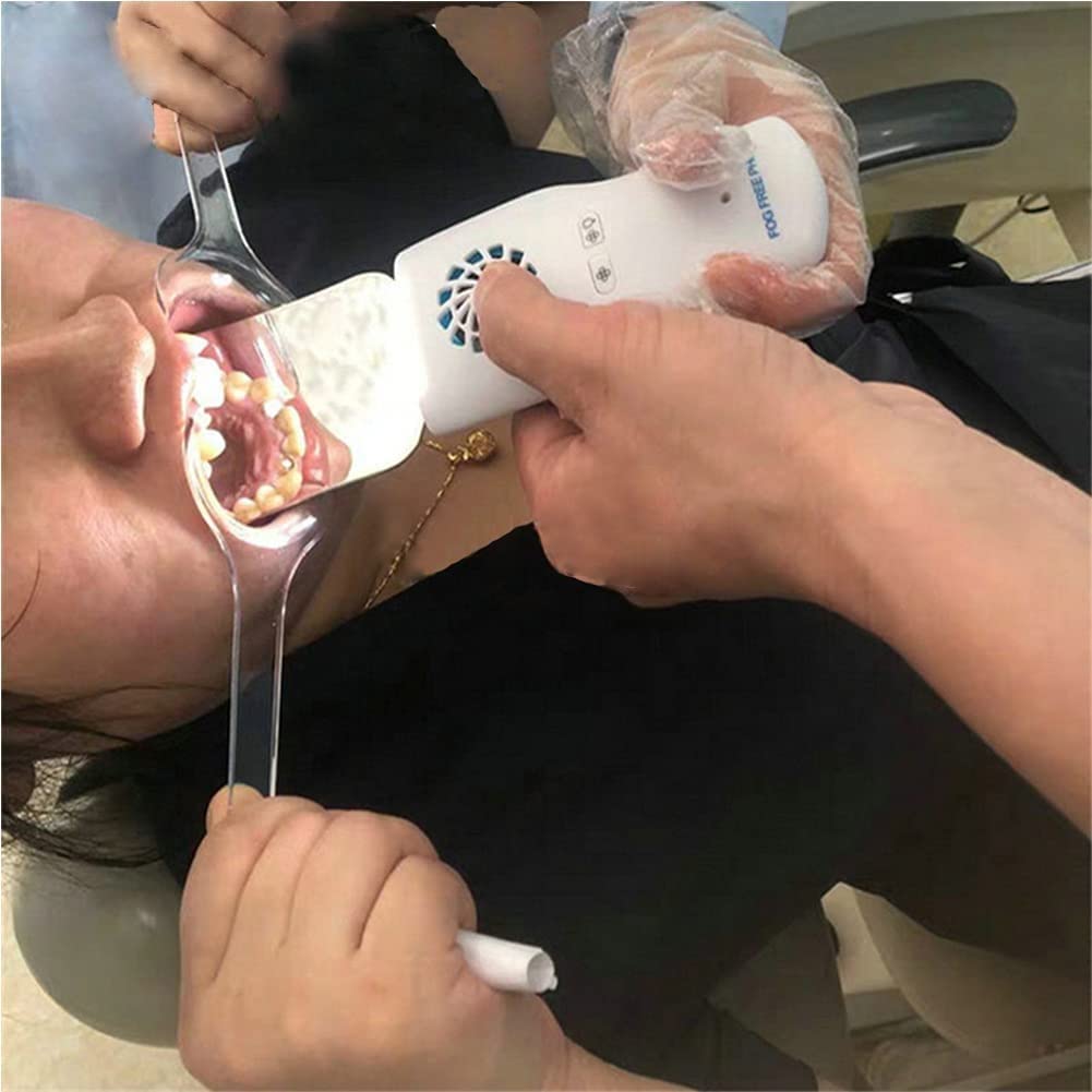 Dental Espejos Anti-Niebla Intraoral LED con Ventilador Recargable