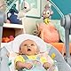 Bright Starts Whimsical Wild automatische Babyschaukel, zusammenklappbar, mit 6 Melodien und 2 Spielzeugen