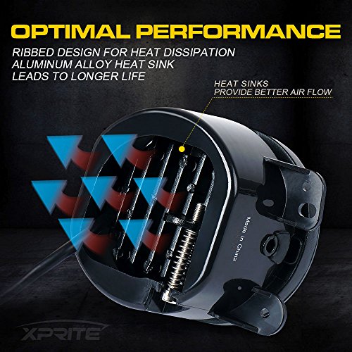 Image of 4 Inch 60W LED Fog Light w /Red Halo DRL Compatible with 07-18 Jeep JK JKU