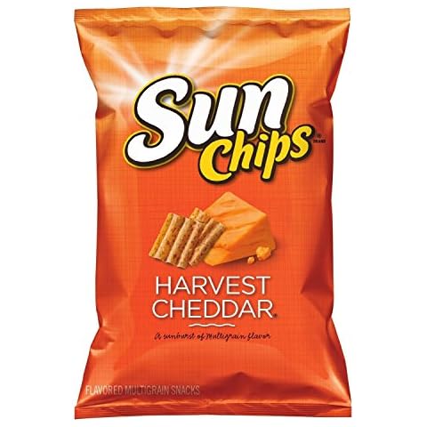 Frito Lay, Sun Chips, Multigrain Snacks, Harvest Cheddar, 7oz Bag (Pack of 4) Cover