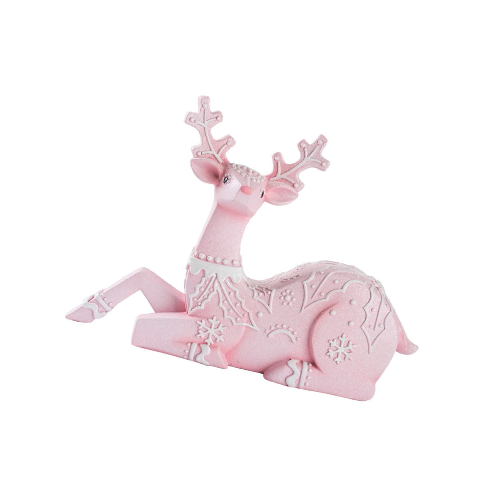 Tsophreniq Reindeer Statue Christmas Ornament Resin Crafted Sculpture for Tabletop Garden Party Centerpiece Decor Christmas Mantels Decoration