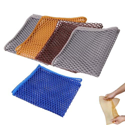 LzYogL Trapos Multiusos De Malla para Lavar Platos, Paño De Cocina Antiarañazos 2024, Trapos para Lavar Platos, Suministros De Limpieza De Cocina, Transpirables Y Fáciles De Secar (8Pcs)