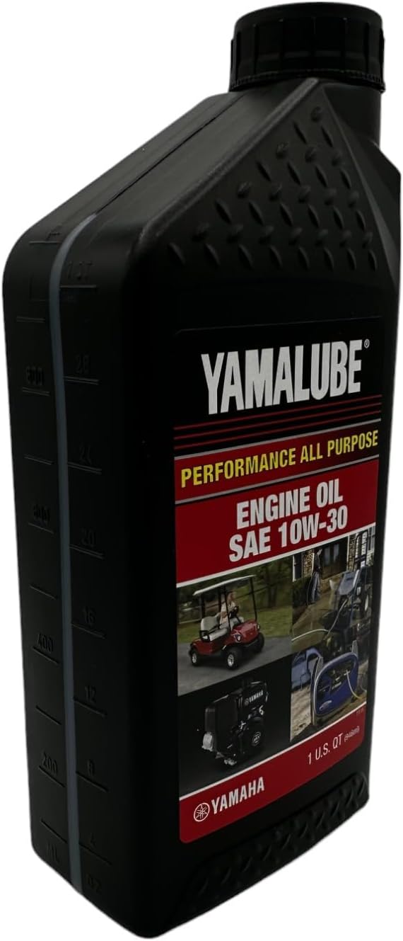 Four Pack compatible with Yamaha Yamalube Golf Car Engine 10W-30 Engine LUB-10W30-GG-12 Contains Four Quarts and a Funnel