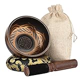 Sovvid Tibetan Singing Bowl Set - 4inch Large Meditation Sound Bowl Handcrafted in Nepal for Healing...