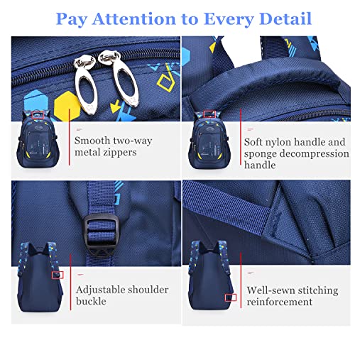 Geometric-Print School-Bag Backpack For Boys Primary Middle School Bookbag Rucksack #TOP6