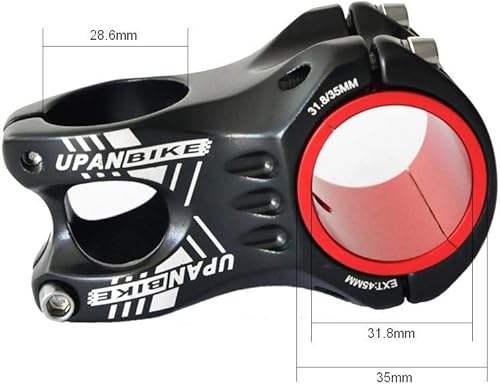 Miniatura 2 de UPANBIKE Vástago de bicicleta 1.252 in 1.378 in aleación de aluminio ajustable MTB carretera bicicleta vástago