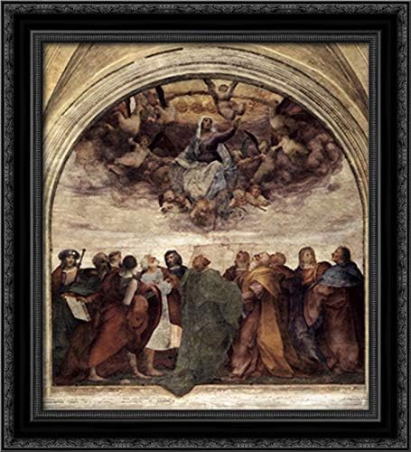 Assumption Of The Virgin 20x22 Black Ornate Wood Framed Canvas Art by Rosso Fiorentino