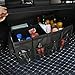 Tianle Car Trunk Organizer - Collapsible Trunk Organizer with Foldable Cover Aluminium Alloy Handle Reflective Strip for Auto, SUV, Truck, Minivan (S Black)