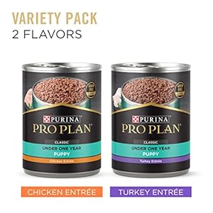 Purina Pro Plan Development Grain Free Chicken Entree and Grain Free Turkey Entree Puppy Wet Dog Food Variety Pack – (Pack of 12) 13 oz. Cans