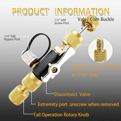 Herramienta para extracción de núcleo de válvula HVAC miniatura 4