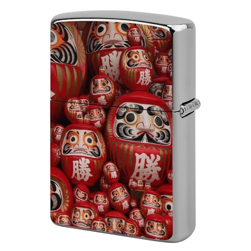 ライターケース ZIPPO/ジッポー兼用ケース 縁起物だるま ジッポライターカバー 互換性のある 軽量 おしゃれ 両面プリント メンズ レディース 贈り物