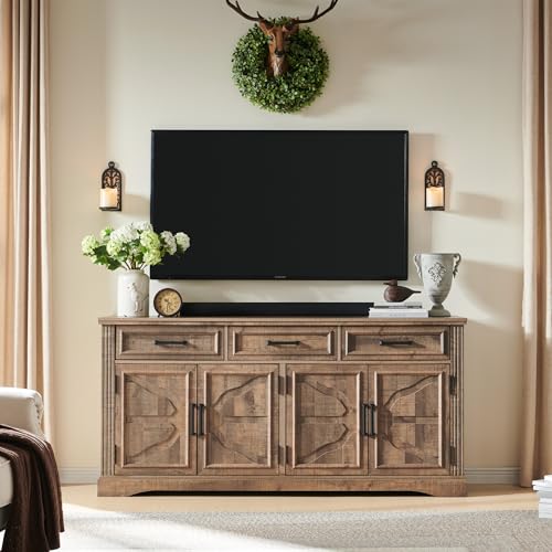 Jxqtlingmu LM030-66TVLB 66 Inch Large Buffet Sideboard Cabinet thumb #1