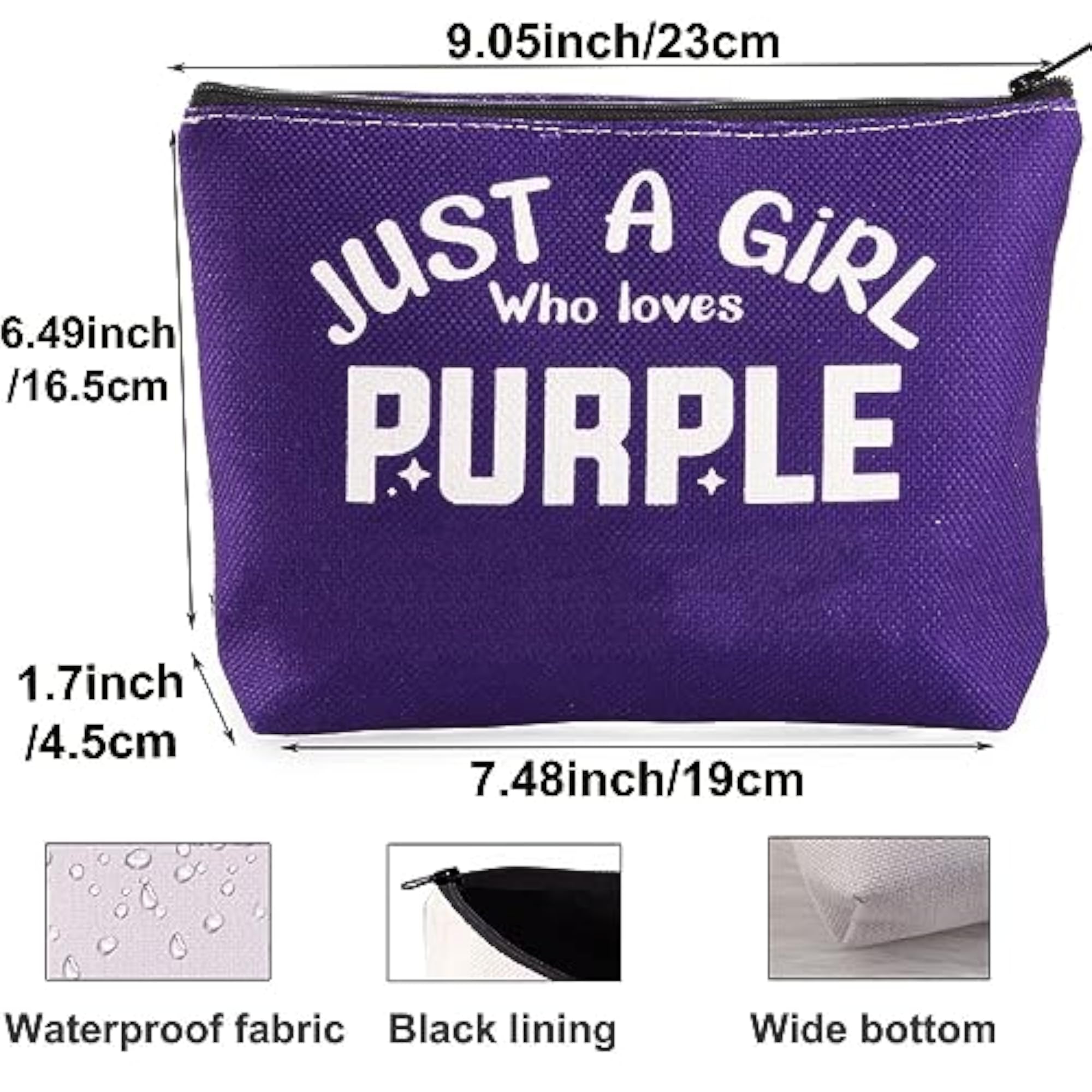 BWKTOP Purple Fans Cosmetic Makeup Bag
