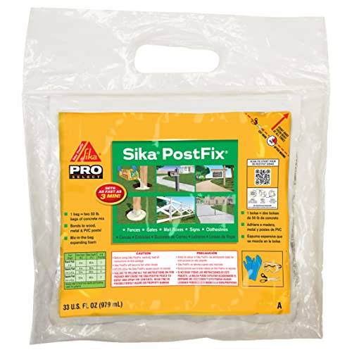 Sika Postfix Fence Post Mix, Mix-In-The-Bag Expanding Foam For Supporting Non-Structural Posts, Fence, Mailbox, And Sign Posts #TOP1