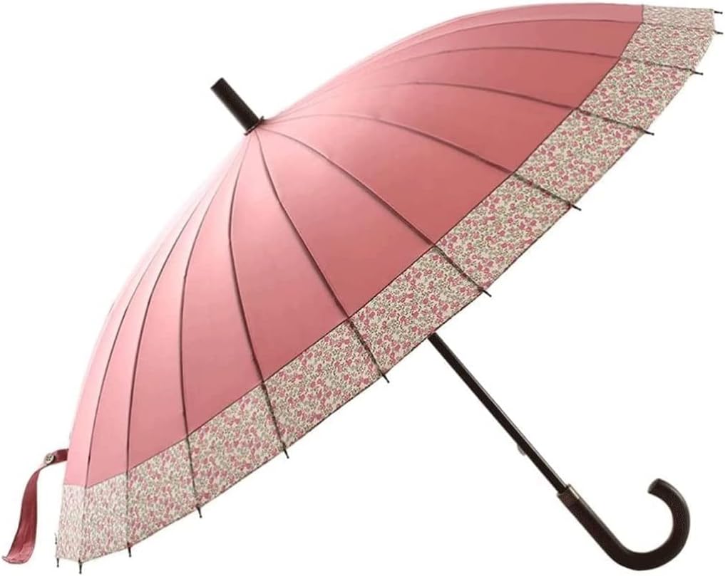 Windproof Umbrella Strong Umbrellas Large Golf Umbrella with Cherry Blossoms Design Windproof Umbrella Oversize Rain Stick Umbrella for Rain Umbrellas for Rain (Color : C)
