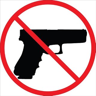 Zing Green Products 1802S Recycled Polystyrene Concealed Carry Label, Kansas, Self-Adhesive, 8" Length, 8" Width, Red/Black/White, Pack of 2