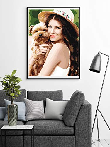 Image of DIY Floating Frame for 14X18 /35.6X45.7cm Canvas,0.6-0.8 inch /1.5-2cm Deep.Picture Art Wall Decor,Art Canvas Brown Frame,a Frame Kit,Cut to Pieces,No Canvas Included