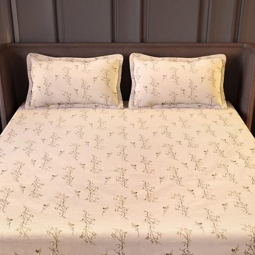 Image of Divine Casa 210 TC Cotton King Bedsheet, Coral Sands, 275x275cm